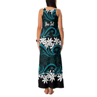 Personalised Cook Islands Penrhyn Atoll Family Matching Tank Maxi Dress and Hawaiian Shirt Tiare Maori Polynesian Waves Tattoo
