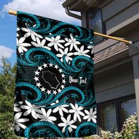 Personalised Cook Islands Penrhyn Atoll Garden Flag Tiare Maori Polynesian Waves Tattoo LT14 - Polynesian Pride