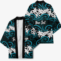 Personalised Cook Islands Penrhyn Atoll Kimono Tiare Maori Polynesian Waves Tattoo
