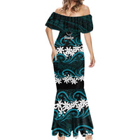 Personalised Cook Islands Penrhyn Atoll Mermaid Dress Tiare Maori Polynesian Waves Tattoo LT14 - Polynesian Pride