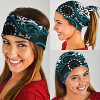 Personalised Cook Islands Penrhyn Atoll Neck Gaiter Tiare Maori Polynesian Waves Tattoo LT14 - Polynesian Pride