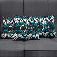 Personalised Cook Islands Penrhyn Atoll Pillow Cover Tiare Maori Polynesian Waves Tattoo LT14 - Polynesian Pride