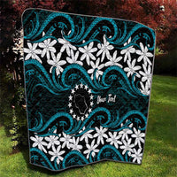 Personalised Cook Islands Penrhyn Atoll Quilt Tiare Maori Polynesian Waves Tattoo LT14 - Polynesian Pride