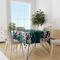 Personalised Cook Islands Penrhyn Atoll Tablecloth Tiare Maori Polynesian Waves Tattoo LT14 - Polynesian Pride
