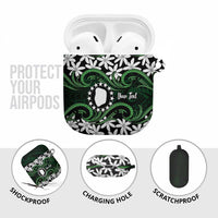 Personalised Cook Islands Mitiaro AirPods Case Tiare Maori Polynesian Waves Tattoo LT14 - Polynesian Pride