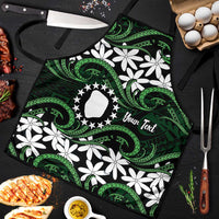 Personalised Cook Islands Mitiaro Apron Tiare Maori Polynesian Waves Tattoo LT14 Green - Polynesian Pride