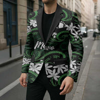 Personalised Cook Islands Mitiaro Blazer Tiare Maori Polynesian Waves Tattoo LT14 - Polynesian Pride