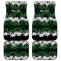 Personalised Cook Islands Mitiaro Car Mats Tiare Maori Polynesian Waves Tattoo LT14 - Polynesian Pride