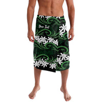 Personalised Cook Islands Mitiaro Lavalava Tiare Maori Polynesian Waves Tattoo LT14 Green - Polynesian Pride