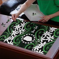 Personalised Cook Islands Mitiaro Puzzle Tiare Maori Polynesian Waves Tattoo LT14 - Polynesian Pride