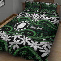 Personalised Cook Islands Mitiaro Quilt Bed Set Tiare Maori Polynesian Waves Tattoo LT14 - Polynesian Pride