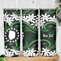 Personalised Cook Islands Mitiaro Skinny Tumbler Tiare Maori Polynesian Waves Tattoo LT14 - Polynesian Pride