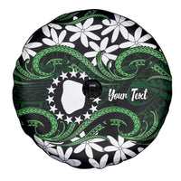 Personalised Cook Islands Mitiaro Spare Tire Cover Tiare Maori Polynesian Waves Tattoo LT14 - Polynesian Pride