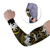 Personalised Cook Islands Manihiki Arm Sleeves Tiare Maori Polynesian Waves Tattoo LT14 Set of 2 Gold - Polynesian Pride
