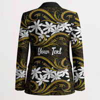 Personalised Cook Islands Manihiki Blazer Tiare Maori Polynesian Waves Tattoo LT14 - Polynesian Pride