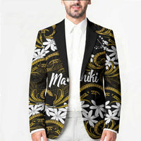 Personalised Cook Islands Manihiki Blazer Tiare Maori Polynesian Waves Tattoo LT14 - Polynesian Pride
