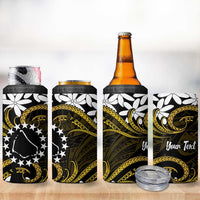 Personalised Cook Islands Manihiki 4 in 1 Can Cooler Tumbler Tiare Maori Polynesian Waves Tattoo LT14 - Polynesian Pride