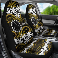 Personalised Cook Islands Manihiki Car Seat Cover Tiare Maori Polynesian Waves Tattoo LT14 - Polynesian Pride