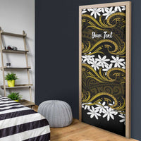 Personalised Cook Islands Manihiki Door Cover Tiare Maori Polynesian Waves Tattoo LT14 - Polynesian Pride