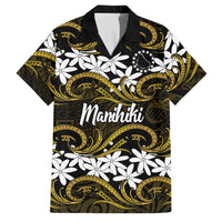 Personalised Cook Islands Manihiki Family Matching Summer Maxi Dress and Hawaiian Shirt Tiare Maori Polynesian Waves Tattoo