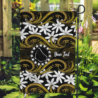 Personalised Cook Islands Manihiki Garden Flag Tiare Maori Polynesian Waves Tattoo LT14 Garden Flag Gold - Polynesian Pride