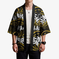Personalised Cook Islands Manihiki Kimono Tiare Maori Polynesian Waves Tattoo