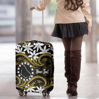 Personalised Cook Islands Manihiki Luggage Cover Tiare Maori Polynesian Waves Tattoo LT14 - Polynesian Pride