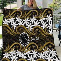 Personalised Cook Islands Manihiki Quilt Tiare Maori Polynesian Waves Tattoo LT14 Gold - Polynesian Pride