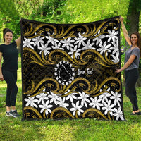 Personalised Cook Islands Manihiki Quilt Tiare Maori Polynesian Waves Tattoo LT14 - Polynesian Pride