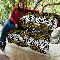 Personalised Cook Islands Manihiki Quilt Tiare Maori Polynesian Waves Tattoo LT14 - Polynesian Pride