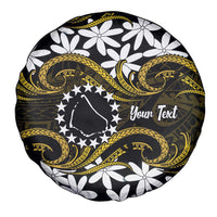 Personalised Cook Islands Manihiki Spare Tire Cover Tiare Maori Polynesian Waves Tattoo LT14 - Polynesian Pride