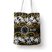 Personalised Cook Islands Manihiki Tote Bag Tiare Maori Polynesian Waves Tattoo LT14 - Polynesian Pride