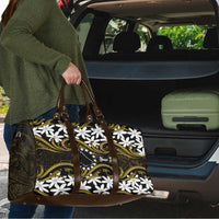 Personalised Cook Islands Manihiki Travel Bag Tiare Maori Polynesian Waves Tattoo LT14 - Polynesian Pride