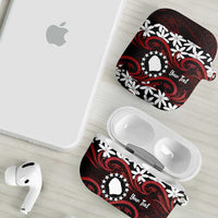 Personalised Cook Islands Atiu Enuamanu AirPods Case Tiare Maori Polynesian Waves Tattoo LT14 - Polynesian Pride