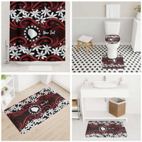 Personalised Cook Islands Atiu Enuamanu Bathroom Set Tiare Maori Polynesian Waves Tattoo LT14 - Polynesian Pride