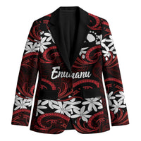 Personalised Cook Islands Atiu Enuamanu Blazer Tiare Maori Polynesian Waves Tattoo LT14 Unisex Red - Polynesian Pride