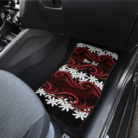 Personalised Cook Islands Atiu Enuamanu Car Mats Tiare Maori Polynesian Waves Tattoo LT14 - Polynesian Pride