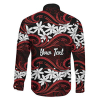 Personalised Cook Islands Atiu Enuamanu Family Matching Off Shoulder Maxi Dress and Hawaiian Shirt Tiare Maori Polynesian Waves Tattoo