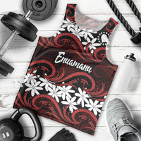 Personalised Cook Islands Atiu Enuamanu Men Tank Top Tiare Maori Polynesian Waves Tattoo LT14 - Polynesian Pride