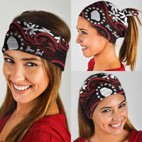 Personalised Cook Islands Atiu Enuamanu Neck Gaiter Tiare Maori Polynesian Waves Tattoo LT14 - Polynesian Pride