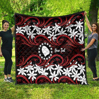 Personalised Cook Islands Atiu Enuamanu Quilt Tiare Maori Polynesian Waves Tattoo LT14 - Polynesian Pride