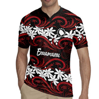 Personalised Cook Islands Atiu Enuamanu Rugby Jersey Tiare Maori Polynesian Waves Tattoo LT14 - Polynesian Pride