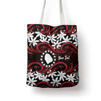 Personalised Cook Islands Atiu Enuamanu Tote Bag Tiare Maori Polynesian Waves Tattoo LT14 - Polynesian Pride