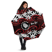 Personalised Cook Islands Atiu Enuamanu Umbrella Tiare Maori Polynesian Waves Tattoo LT14 - Polynesian Pride
