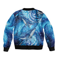 New Zealand Humpback Whale Matariki Bomber Jacket Maori New Year Taniko Niho Taniwha LT14 - Polynesian Pride