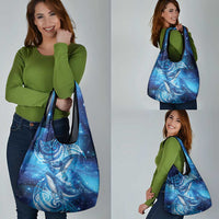 New Zealand Humpback Whale Matariki Grocery Bag Maori New Year Taniko Niho Taniwha LT14 - Polynesian Pride