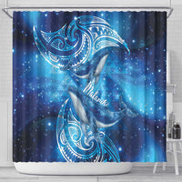 New Zealand Humpback Whale Matariki Shower Curtain Maori New Year Taniko Niho Taniwha