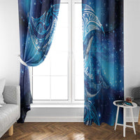 New Zealand Humpback Whale Matariki Window Curtain Maori New Year Taniko Niho Taniwha LT14 - Polynesian Pride