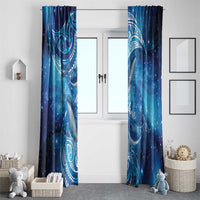 New Zealand Humpback Whale Matariki Window Curtain Maori New Year Taniko Niho Taniwha LT14 - Polynesian Pride