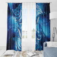 New Zealand Humpback Whale Matariki Window Curtain Maori New Year Taniko Niho Taniwha LT14 - Polynesian Pride